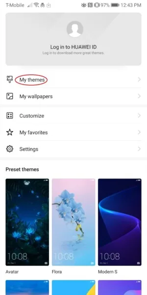 نصب تم EMUI 9 آنر و هواوی با اپلیکیشن Themes