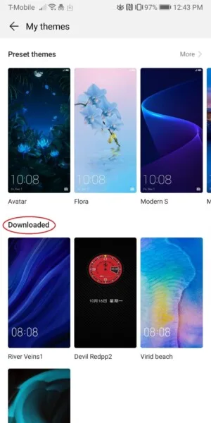 نصب تم EMUI 9 آنر و هواوی با اپلیکیشن Themes