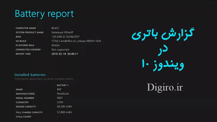 نحوه تهیه گزارش باتری در ویندوز 10؛ باتری لپ تاپ من سالم است؟