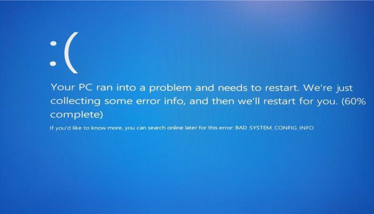 رفع خطای " Bad System Config Info"
