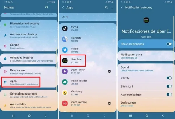 اعلان های اندروید 9 پای