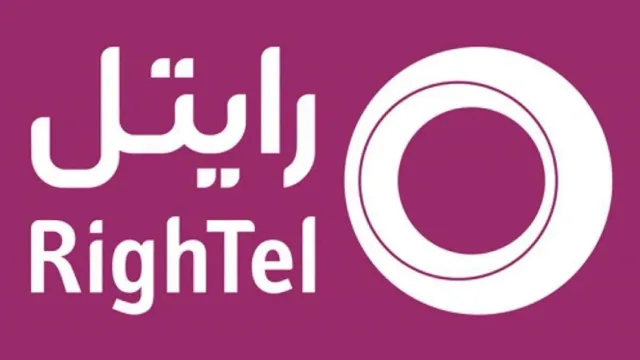لوگوی اپراتور رایتل در پس‌زمینه تاریک که نشان‌دهنده قطعی شبکه و اختلال در دسترسی کاربران است