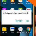 حذف پیام “Unfortunately, App Has Stopped”