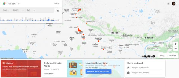 حذف خودکار تاریخچه موقعیت مکانی در گوگل مپ