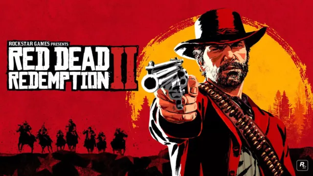 آرت‌ورک رسمی بازی Red Dead Redemption 2 با تصویر آرتور مورگان در حال اسب‌سواری برای نسخه پی‌سی