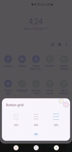 Galaxy S10 Quick Settings Grid