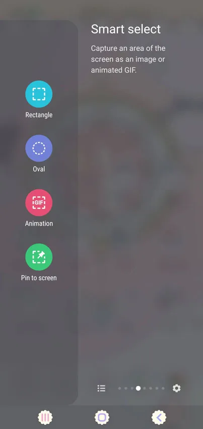 Galaxy S10 Smart Select Options
