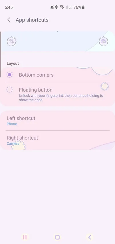 Galaxy S10 Lock Screen Shortcut