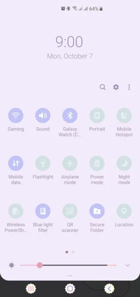 Galaxy S10 Night Mode and Blue light filter