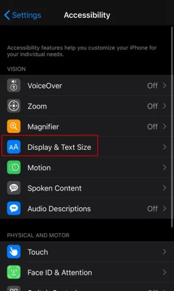 غیرفعال کردن Auto-Brightness در آی او اس