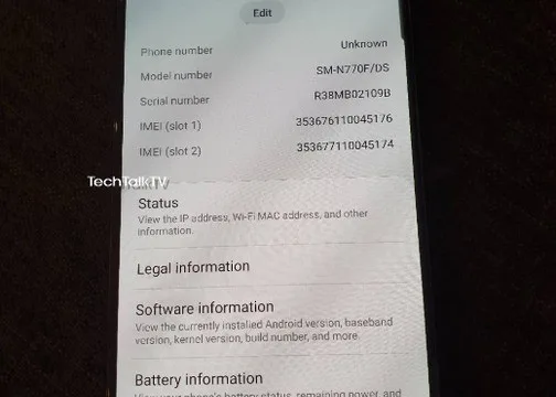 گلکسی نوت 10 لایت