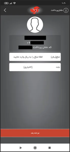 وارد کردن مبلغ