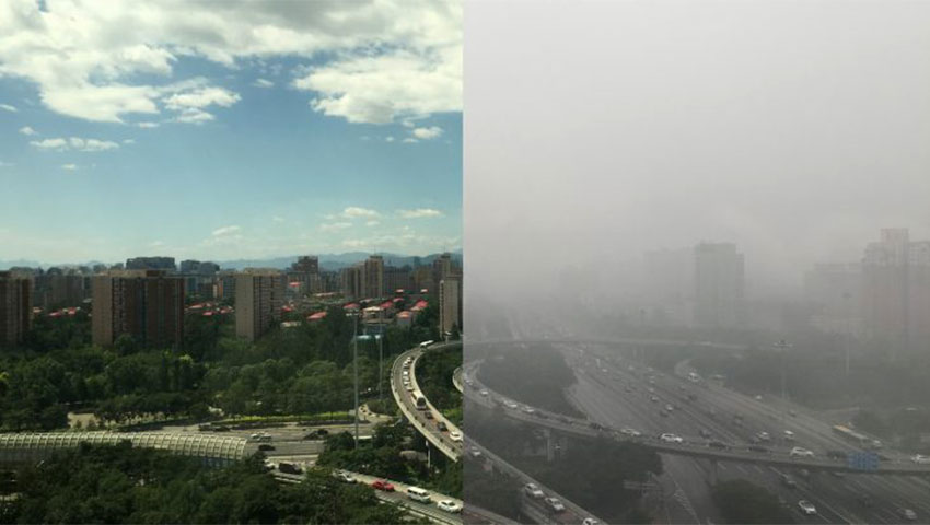 کاهش آلودگی هوای چین
