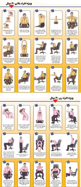 نرمش پشت میز نشینی