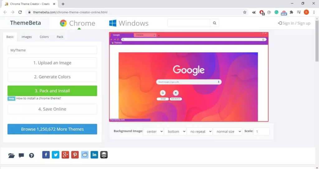 نحوه ساخت تم برای مرورگر گوگل کروم 8