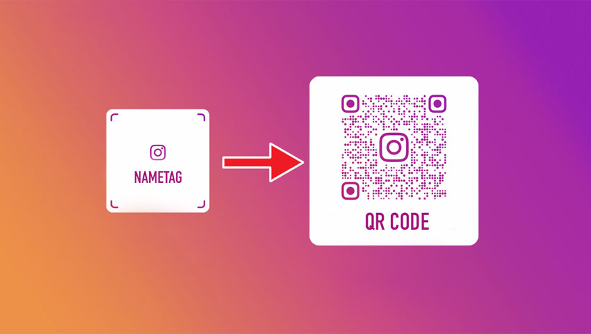 کد QR برای دعوت کاربران به صفحه اینستاگرام