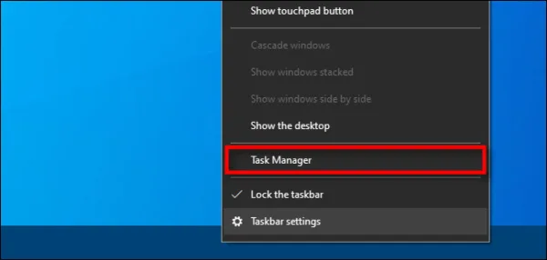 باز کردن Task Manager