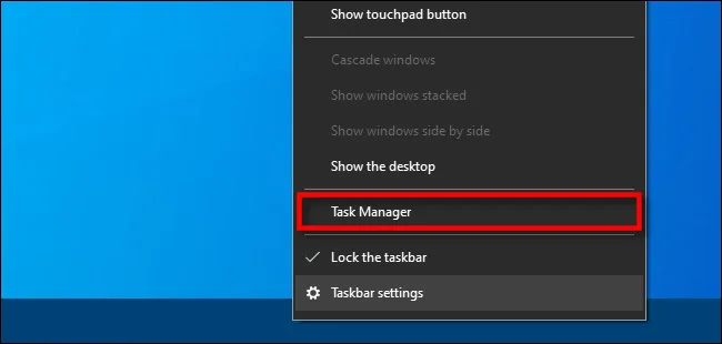 باز کردن Task Manager