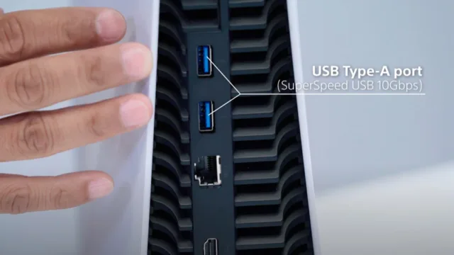 پورت‌های پشتی پلی استیشن 5
