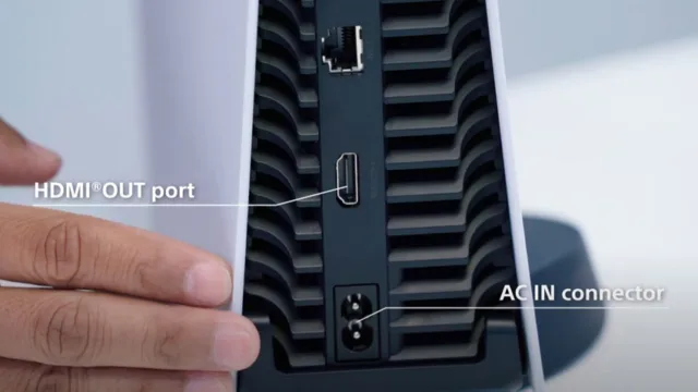 پورت‌های برق و HDMI پلی استیشن 5