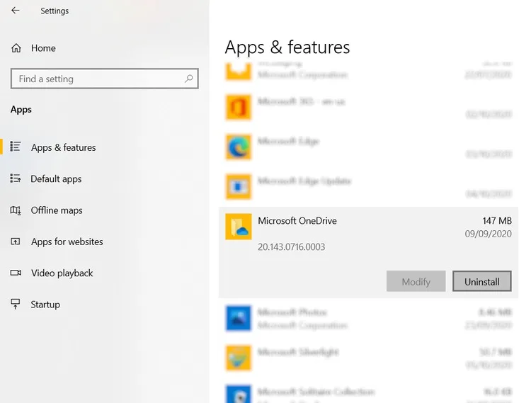 از حذف یا غیر فعال کردن OneDrive