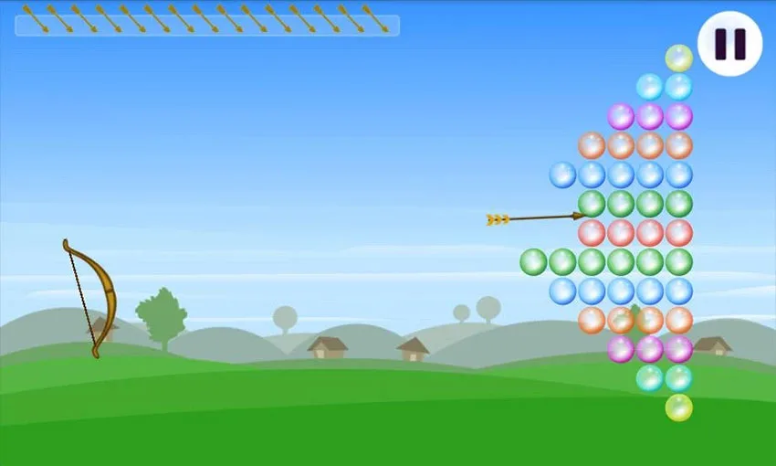 بازی Bubble Archery