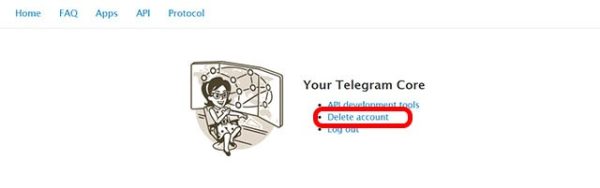 حذف فوری اکانت تلگرام