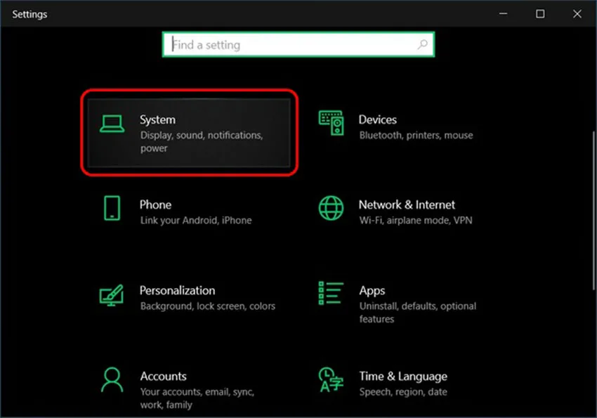 صفحه تنظیمات ویندوز 10