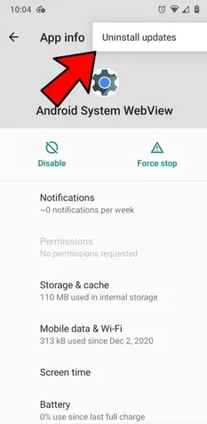 مشکل اجرا نشدن برنامه های اندرویدی را چگونه حل کنیم؟ مشکل اجرا نشدن برنامه های اندرویدی را چگونه حل کنیم؟ Android System WebView 2