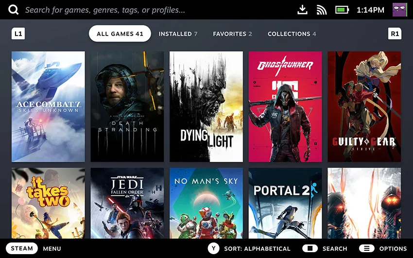 فروشگاه استیم در Steam Deck