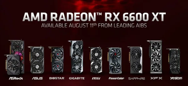 تولید کننده های رادئون RX 6600 XT