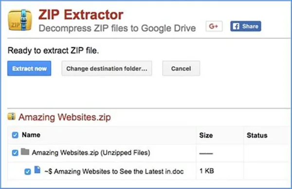 افزونه ZIP Extractor