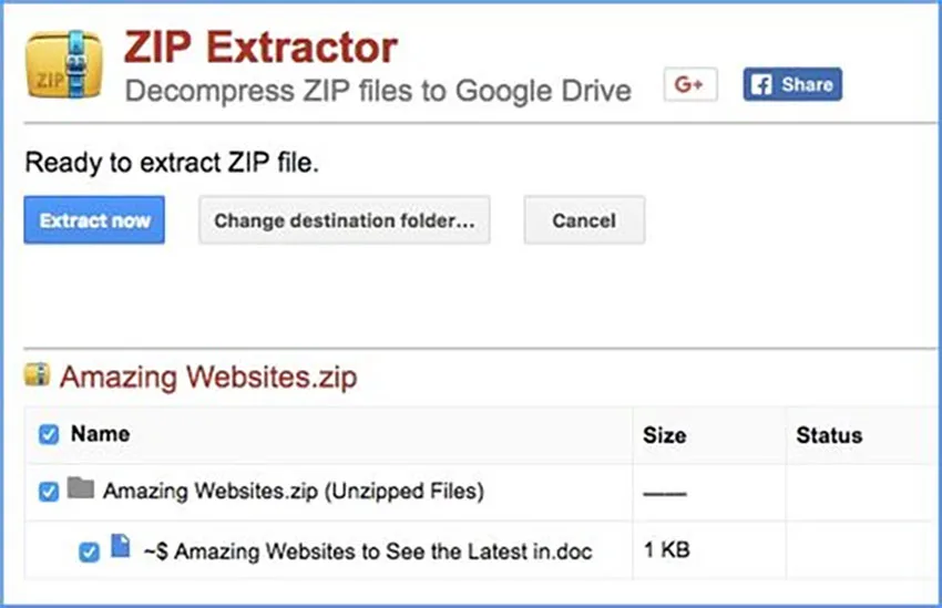 افزونه ZIP Extractor
