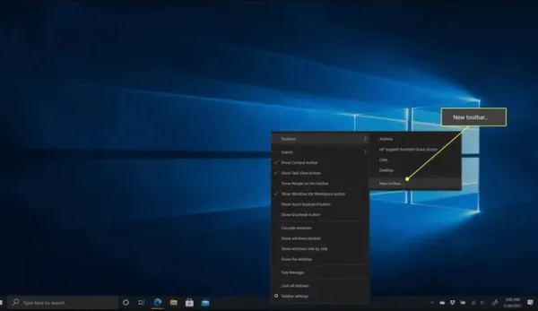 چگونه نوار ابزار Quick Launch را به ویندوز 10 اضافه کنیم؟ 2