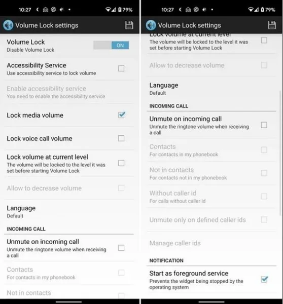 تنظیم صدای گوشی و تبلت Volume Lock and Mute