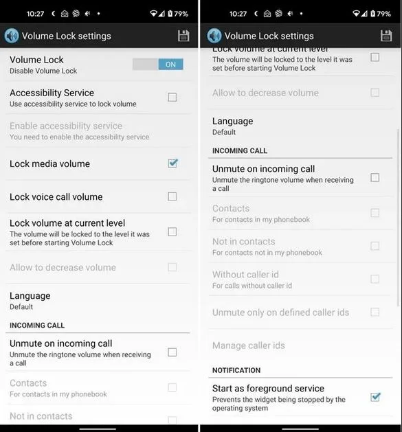 تنظیم صدای گوشی و تبلت Volume Lock and Mute