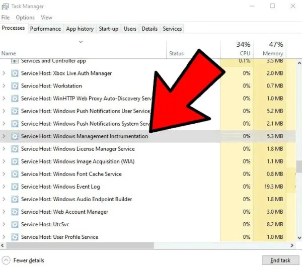 WMI Provider Host باعث 100 درصد شدن CPU می‌شود