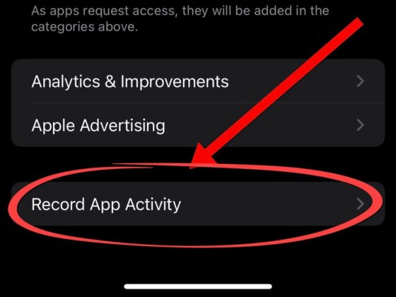 Record app activity