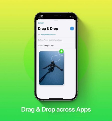 استفاده از قابلیت Drag And Drop مابین اپلیکیشن‌ها در آیفون