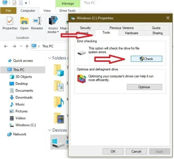 ابزار Check Disk Utility را به اجرا در بیاورید کپی پیست 4