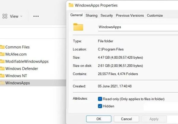 چگونه به پوشه مخفی WindowsApps در ویندوز 10 و 11 دسترسی پیدا کنیم؟ 13