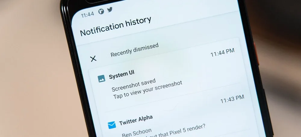 تاریخچه اعلانات (Notification History)