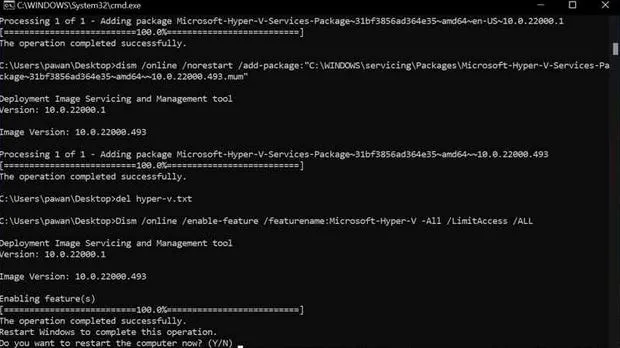 مراحل نصب Hyper-V در Windows 11 Home 9
