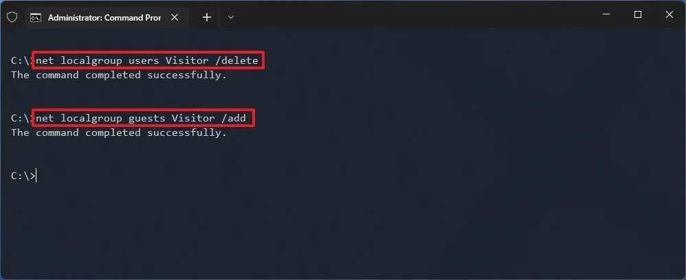 چگونه با استفاده از Command Prompt اکانت مهمان ایجاد کنیم؟ 2