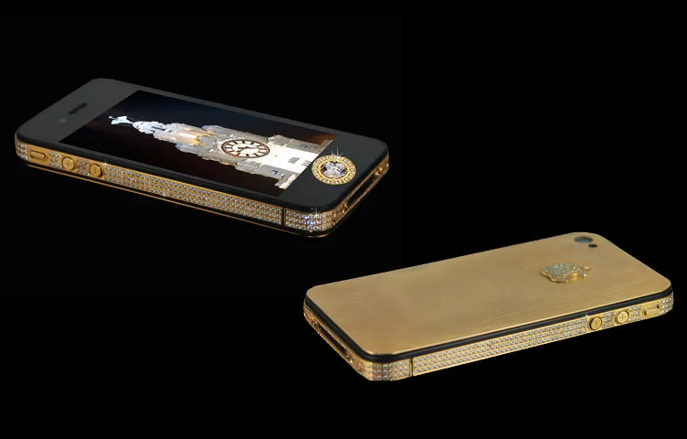 گران ترین گوشی های تلفن همراه در جهان گوشی Stuart Hughes iPhone 4s Elite Gold به ارزش 9.4 میلیون دلار