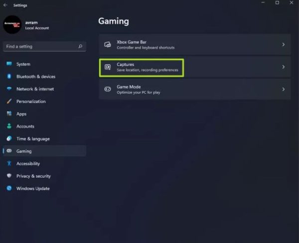 تنظیمات Xbox Gamebar برای ضبط ویدیو از صفحه نمایش 