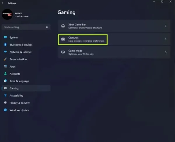 تنظیمات Xbox Gamebar برای ضبط ویدیو از صفحه نمایش