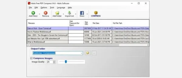 ابزار 4Dots Free PDF Compress