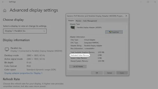 Dedicated Video Memory