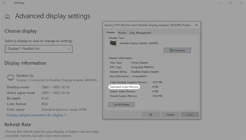 Dedicated Video Memory